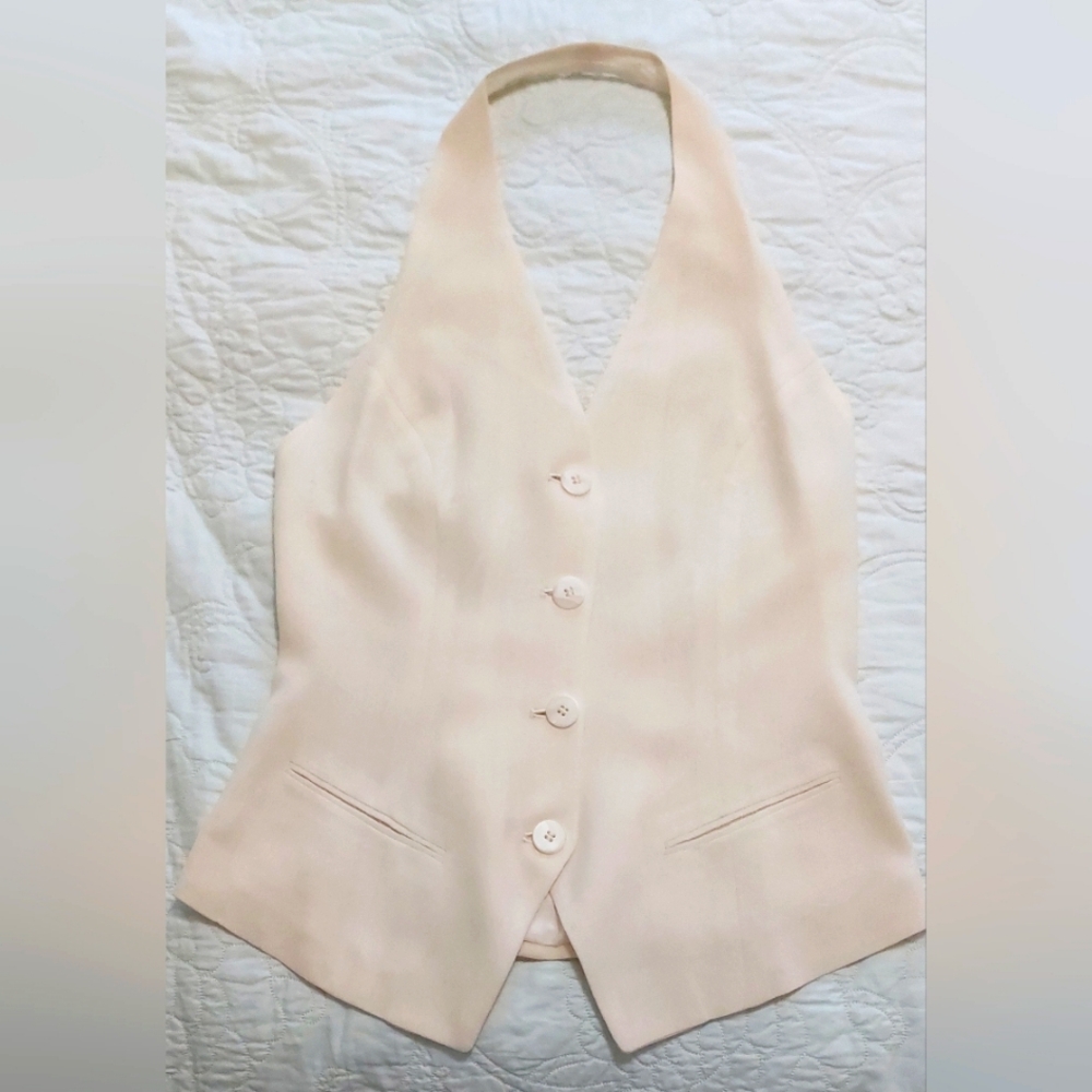 Ivory Halter Vest Anne Klein II